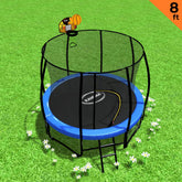 Kahuna 8ft Trampoline Safety Net Spring Pad Cover Mat Ladder Free Basketball Set